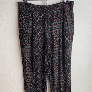 Free People Black Geometric Pants